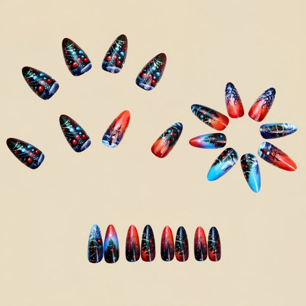 12 Sizes-24 Pcs Press On Nails Y1249
