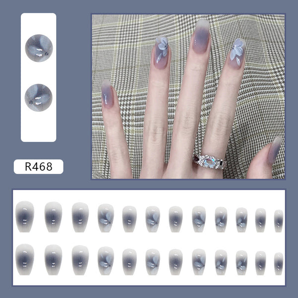 12 Sizes-24 Pcs Press On Nails R468