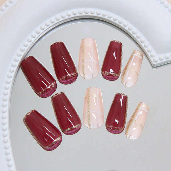 12 Sizes-24 PcsPress On Nails R952