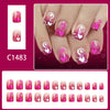 12 Sizes-24 Pcs Press On Nails C1483