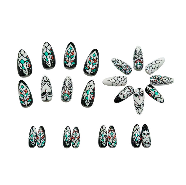 12 Sizes-24 Pcs Press On Nails Y1532
