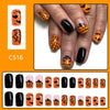 12 Sizes-24 Pcs Press On Nails C516