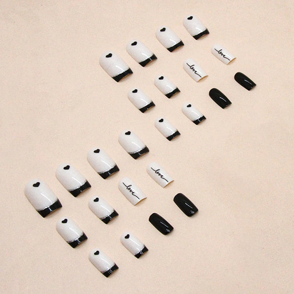 12 Sizes-24 Pcs Press On Nails W444