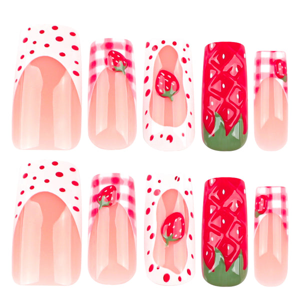 12 Sizes-24 Pcs Press On Nails JP4045