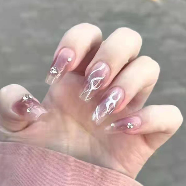 12 Sizes-24 Pcs Press On Nails Z257