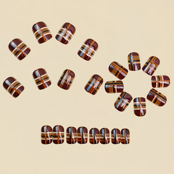 12 Sizes-24 Pcs Press On Nails Y1790