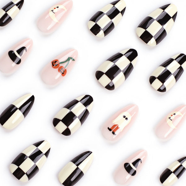 12 Sizes-24 Pcs Press On Nails JP3124