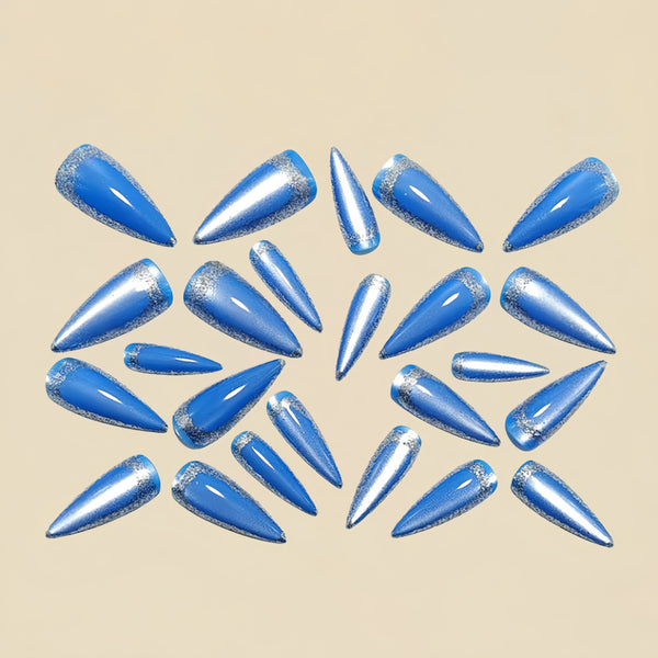 12 Sizes-24 Pcs Press On Nails Y1518
