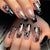 12 Sizes-24 Pcs Press On Nails W1898