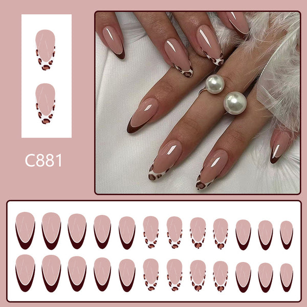 12 Sizes-24 Pcs Press On Nails C881