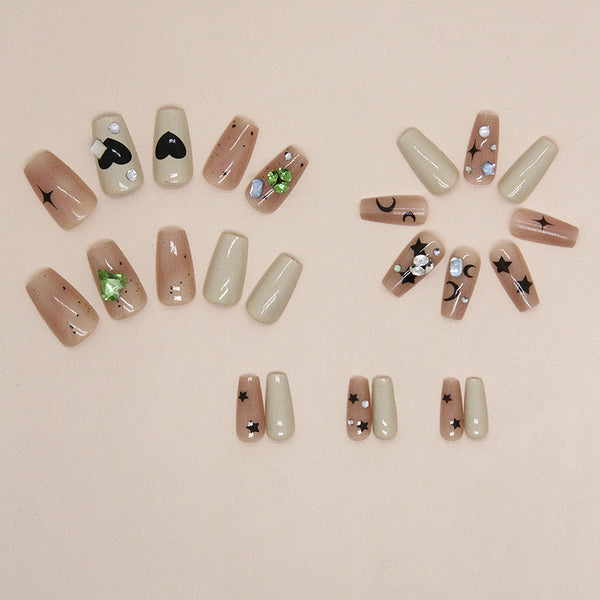 12 Sizes-24 Pcs Press On Nails Z824