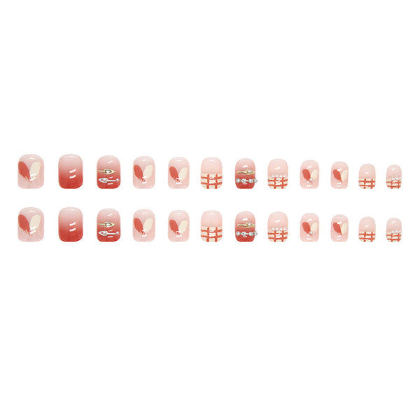 12 Sizes-24 Pcs Press On Nails Z451