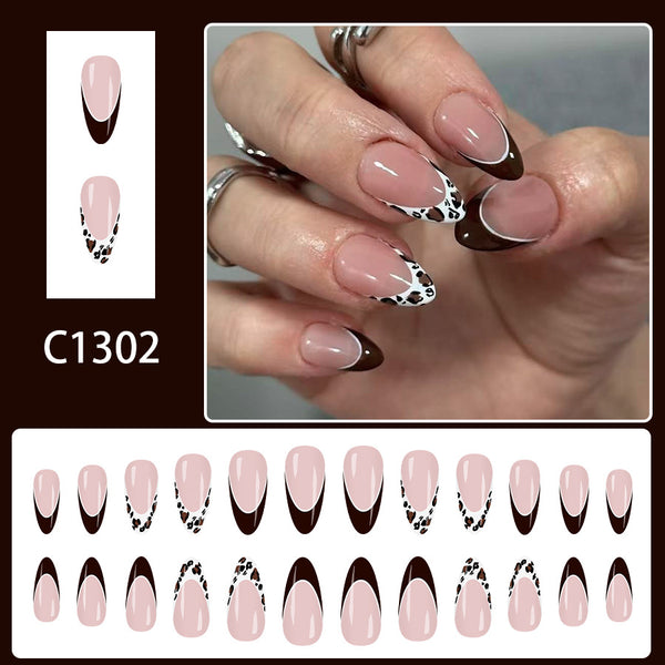 12 Sizes-24 Pcs Press On Nails C1302