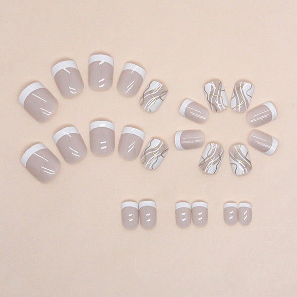 12 Sizes-24 Pcs Press On Nails W1192