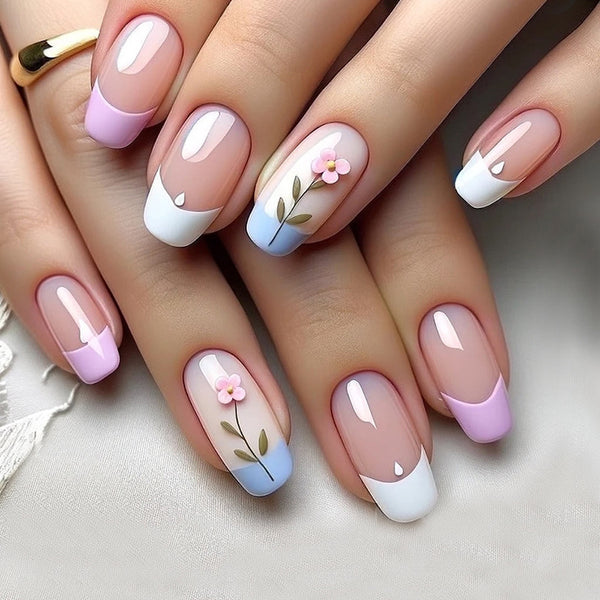 12 Sizes-24 Pcs Press On Nails W1710