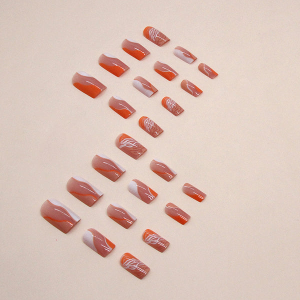 12 Sizes-24 Pcs Press On Nails W1361
