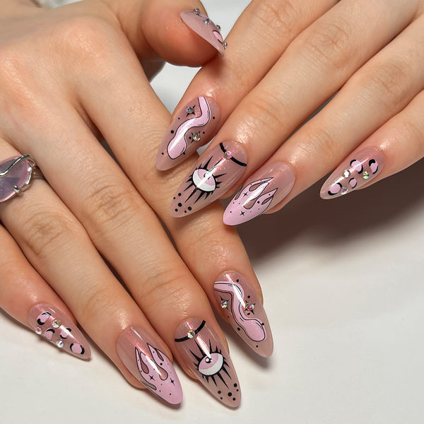 12 Sizes-24 Pcs Press On Nails JP2970