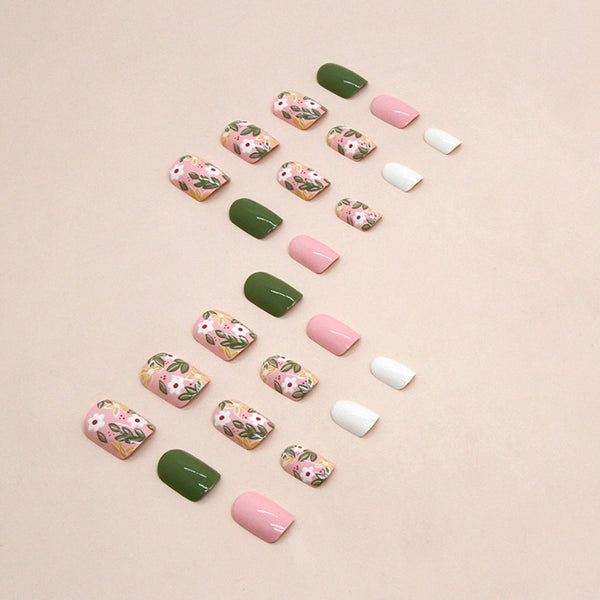 12 Sizes-24 Pcs Press On Nails W1454