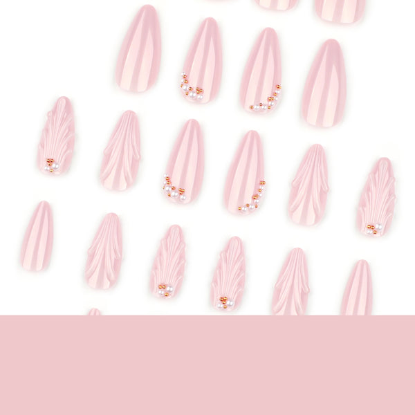 12 Sizes-24 Pcs Press On Nails JP4313