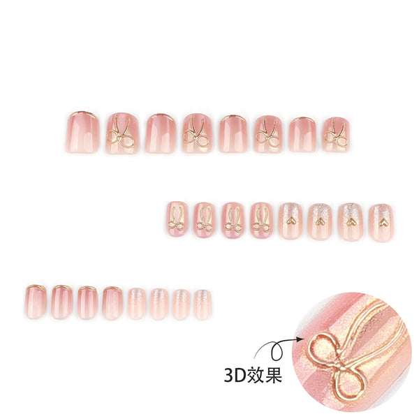 12 Sizes-24 Pcs Press On Nails JP4105