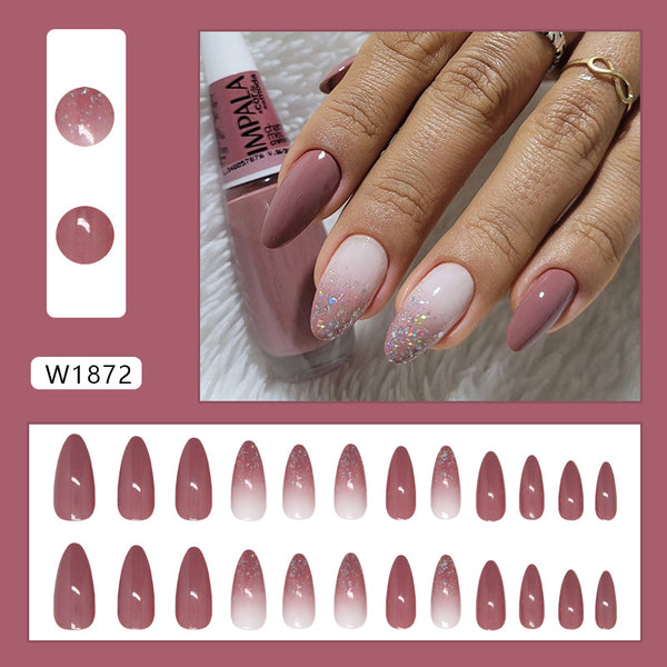 12 Sizes-24 Pcs Press On Nails W1872
