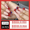 12 Sizes-24 Pcs Press On Nails Y124