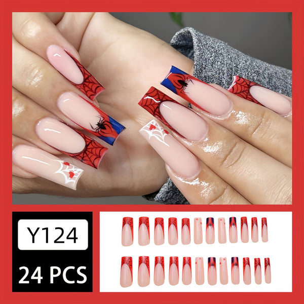 12 Sizes-24 Pcs Press On Nails Y124
