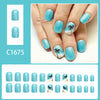 12 Sizes-24 Pcs Press On Nails C1675
