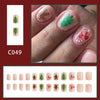 12 Sizes-24 Pcs Press On Nails C049
