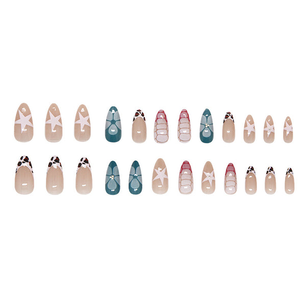 12 Sizes-24 Pcs Press On Nails Z1064