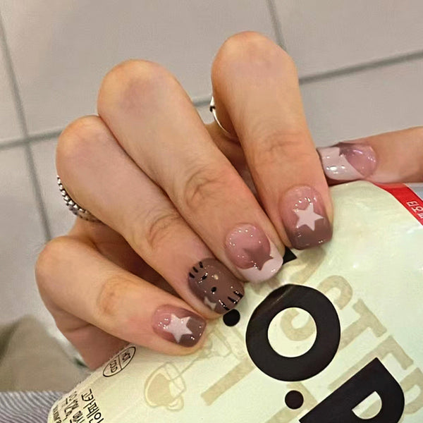 12 Sizes-24 Pcs Press On Nails R823