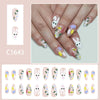 12 Sizes-24 Pcs Press On Nails C1643