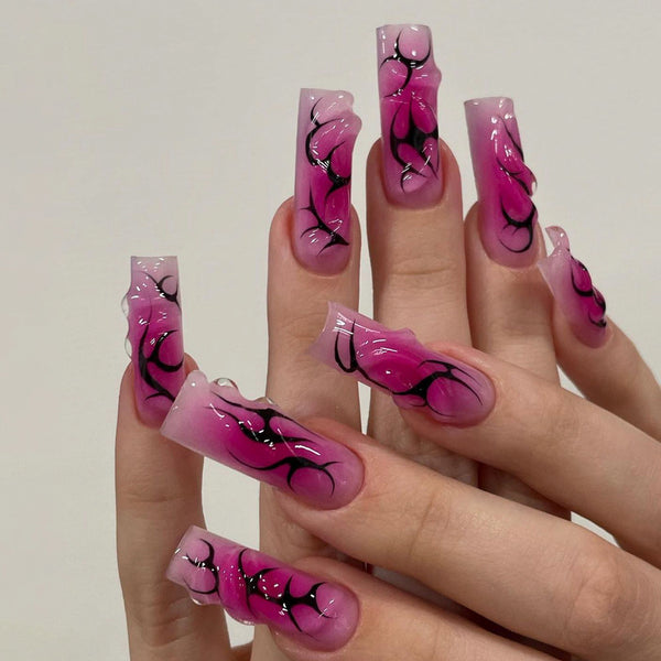 12 Sizes-24 Pcs Press On Nails JP3332