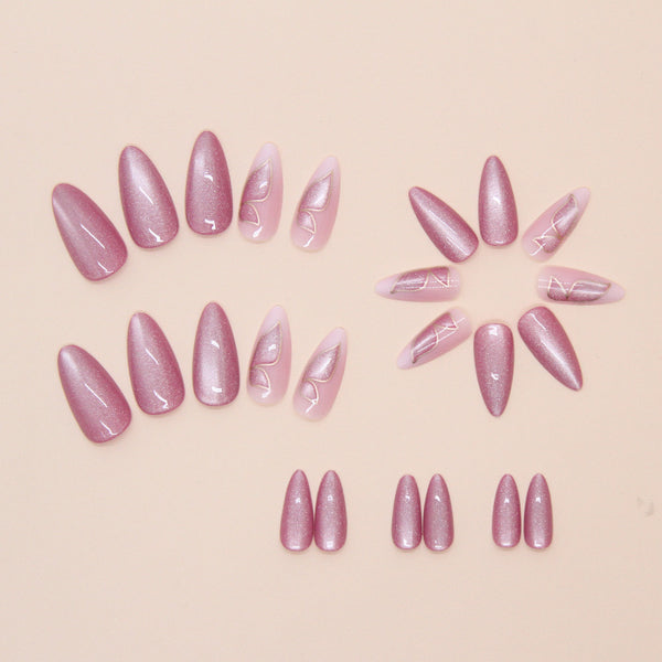 12 Sizes-24 Pcs Press On Nails W1816