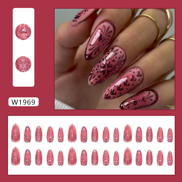 30 Pcs Press On Nails W1969
