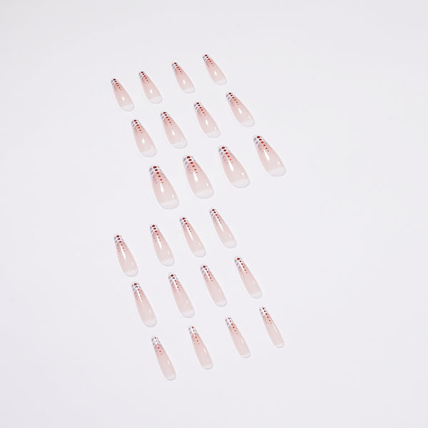 12 Sizes-24 Pcs Press On Nails JP1443