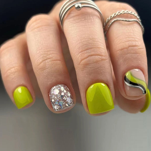 12 Sizes-24 Pcs Press On Nails W554