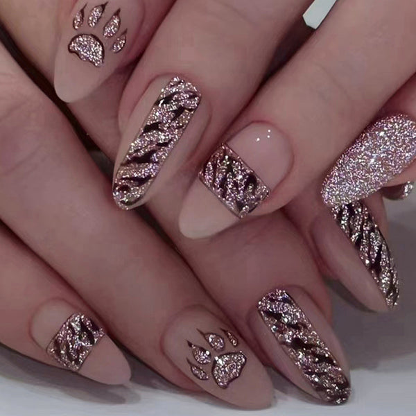 12 Sizes-24 Pcs Press On Nails W1089