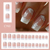 12 Sizes-24 Pcs Press On Nails C763