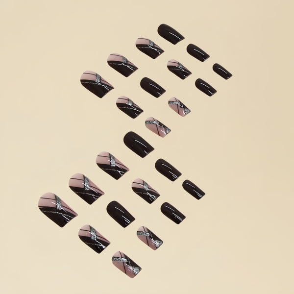 12 Sizes-24 Pcs Press On Nails Y015