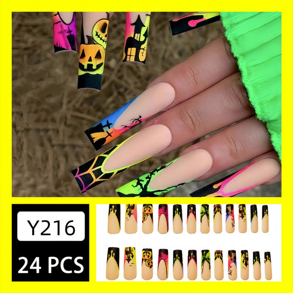 12 Sizes-24 Pcs Press On Nails Y216