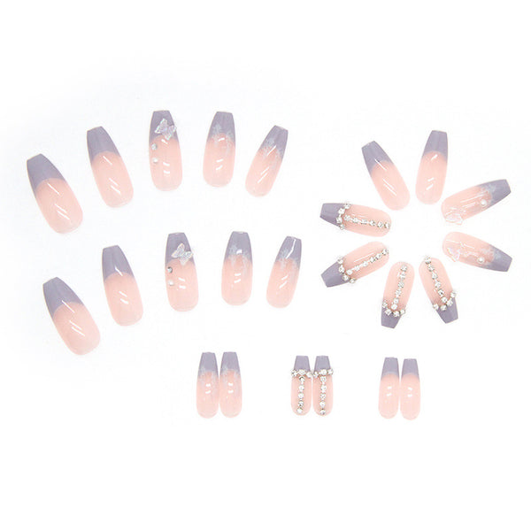 12 Sizes-24 Pcs Press On Nails Z405