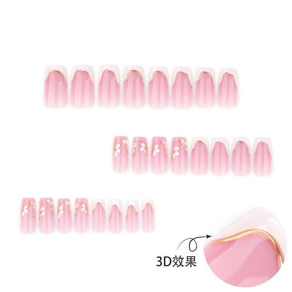 12 Sizes-24 Pcs Press On Nails JP4360