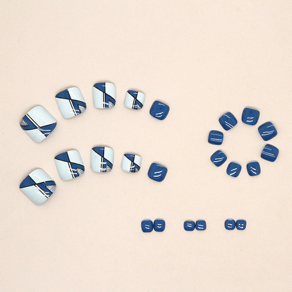 12 Sizes-24 Pcs Press On Nails F057
