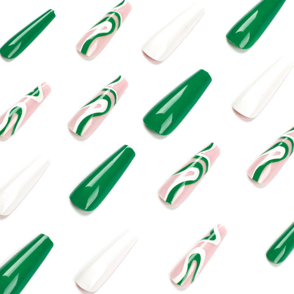 Glossy Long Press on Nails