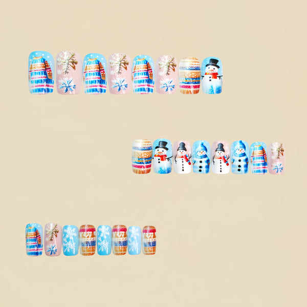 12 Sizes-24 Pcs Press On Nails Y1286