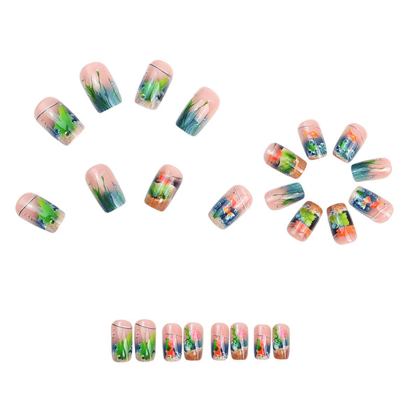 12 Sizes-24 Pcs Press On Nails Y1082