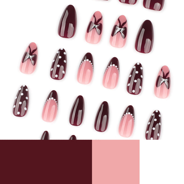 12 Sizes-24 Pcs Press On Nails JP4161