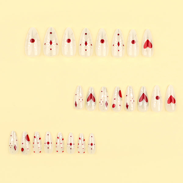 12 Sizes-24 Pcs Press On Nails JP3281