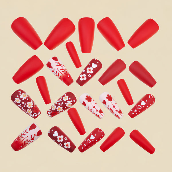 12 Sizes-24 Pcs Press On Nails Y1672